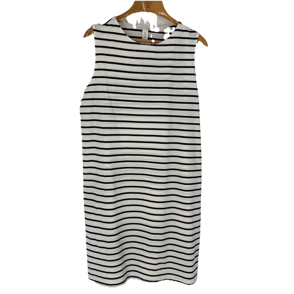 H & M Mama‎ Maternity Sleeveless Nursing Dress Size XL Striped Nautical Beachy